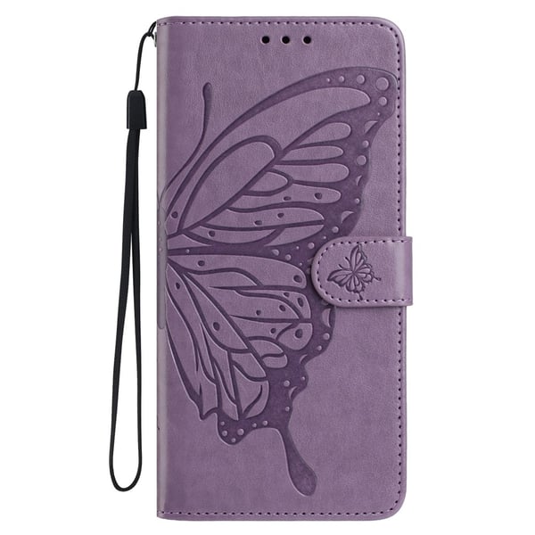 Google Pixel 10 Pro XL/ 9 Pro XL Fodral Fjäril Tryck Lila