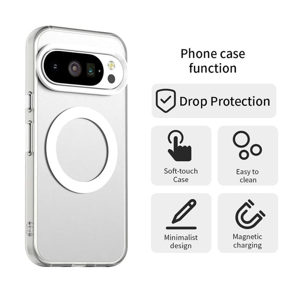 Google Pixel 10 Pro XL Skal MagSafe Hybrid Transparent