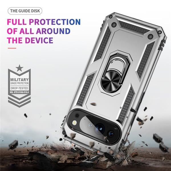 Google Pixel 10 Pro XL Skal Armor Ring Hybrid Silver