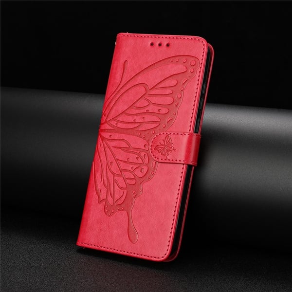 Google Pixel 10 Pro XL/ 9 Pro XL Fodral Fjäril Tryck Röd
