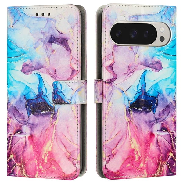 Google Pixel 10 Pro XL / 9 Pro XL Fodral Marmor Rosa / Lila
