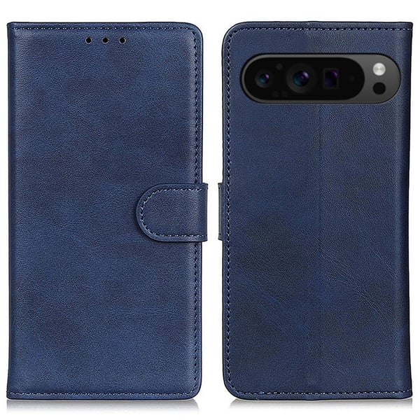 Google Pixel 10 Pro XL/ 9 Pro XL Fodral Läder Blå