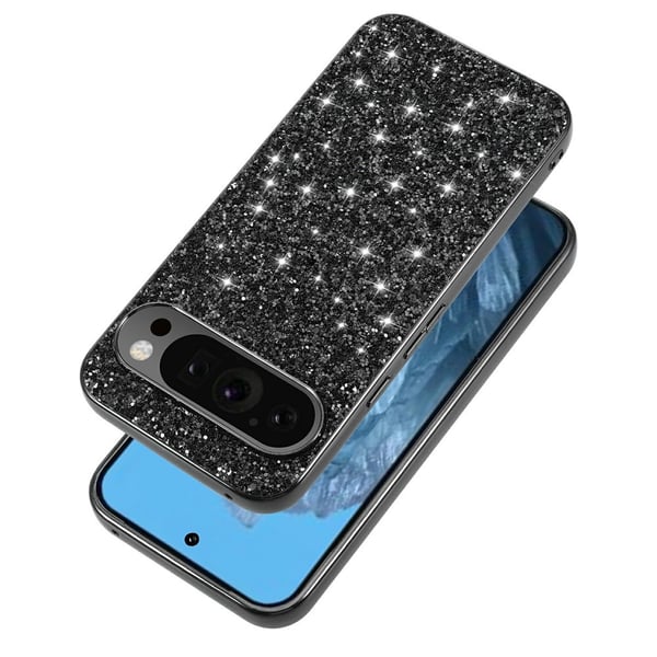 Google Pixel 10 / 10 Pro Skal Glitter Hybrid Guld