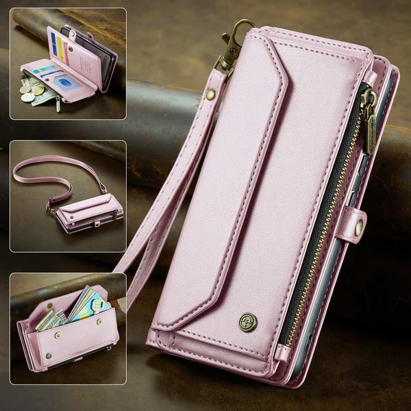 CASEME Google Pixel 10/10 Pro / 9/9 Pro Fodral Läder Rosa