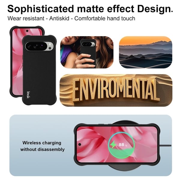 IMAK Google Pixel 10 / 10 Pro Skal TPU Shockproof Svart