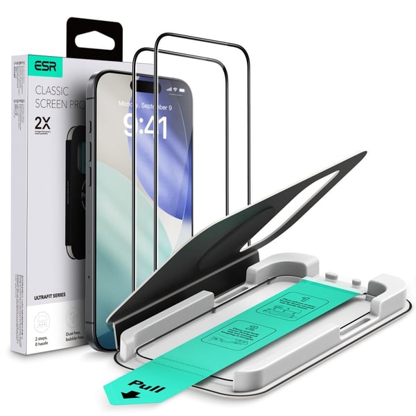 ESR iPhone 17 Pro Max 2-PACK Skärmskydd UltraFit Härdat Glas Transparent