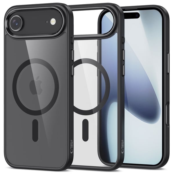 Tech-Protect iPhone Air Skal MagSafe BasicMag Matt Svart/Transparent