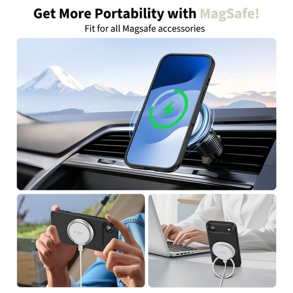 Tech-Protect iPhone Air Skal MagSafe Silicone Svart