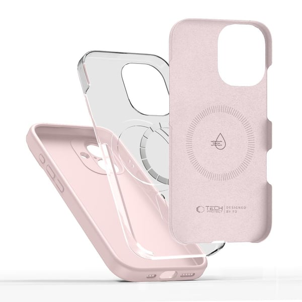 Tech-Protect iPhone 17 Skal MagSafe Silicone Pink Pearl