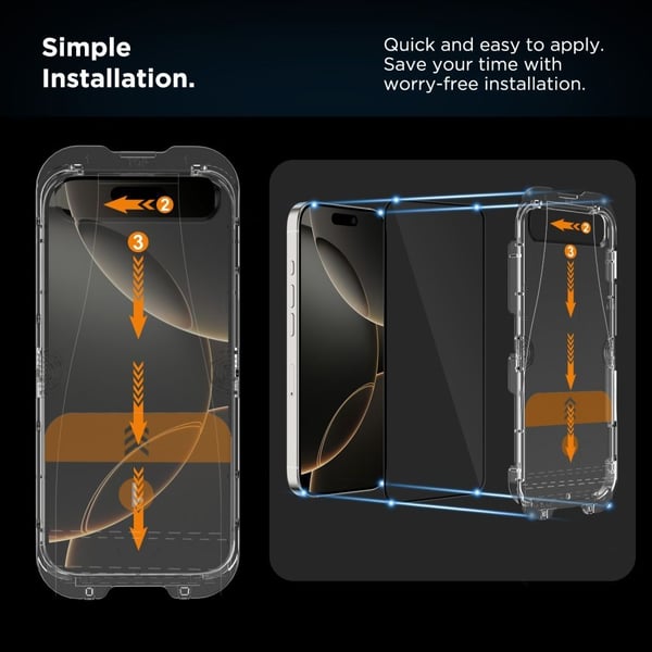 Tech-Protect iPhone 17 Pro 2-PACK Skärmskydd Quick Set+ Svart
