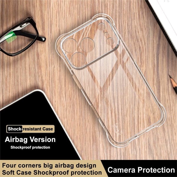 IMAK iPhone 17 Pro Skal TPU AirBag Shockproof Transparant