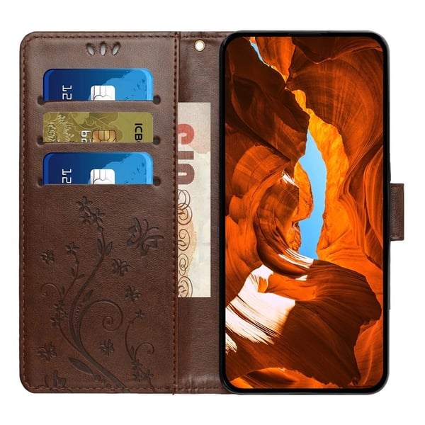 iPhone 17 Pro Fodral Med Blommigt Tryck Brun