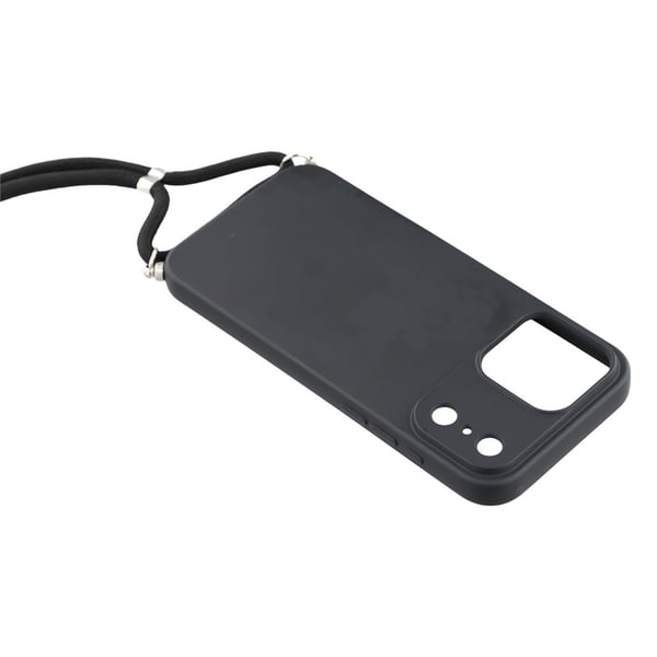 iPhone 17 Pro Skal Med Mobilsnöre TPU Svart