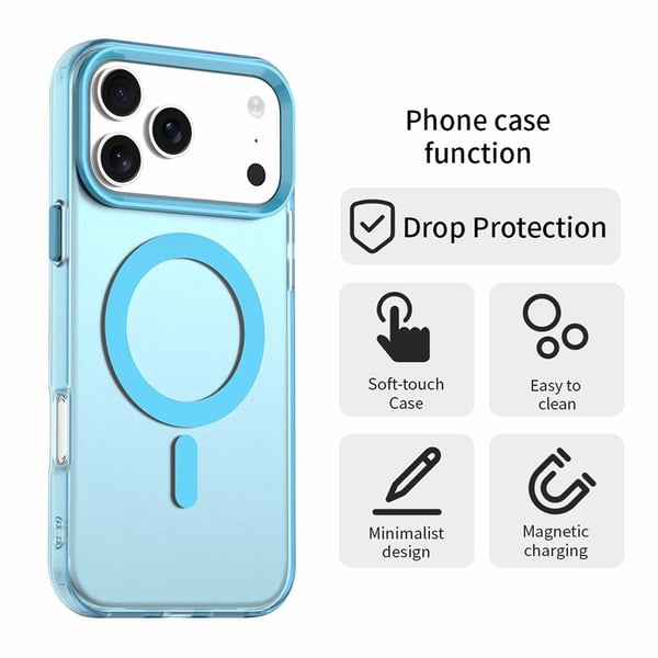 iPhone 17 Pro Skal MagSafe Hybrid Blå