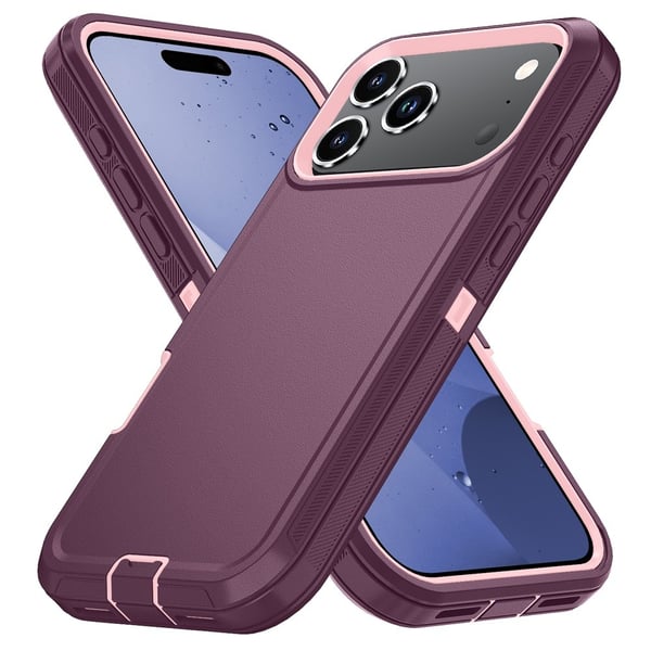 iPhone 17 Pro Skal Extreme Shockproof Hybrid Vinröd