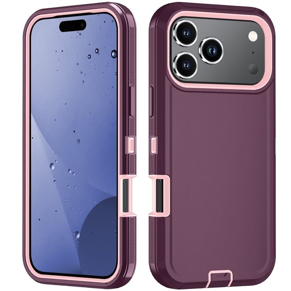 iPhone 17 Pro Skal Extreme Shockproof Hybrid Vinröd