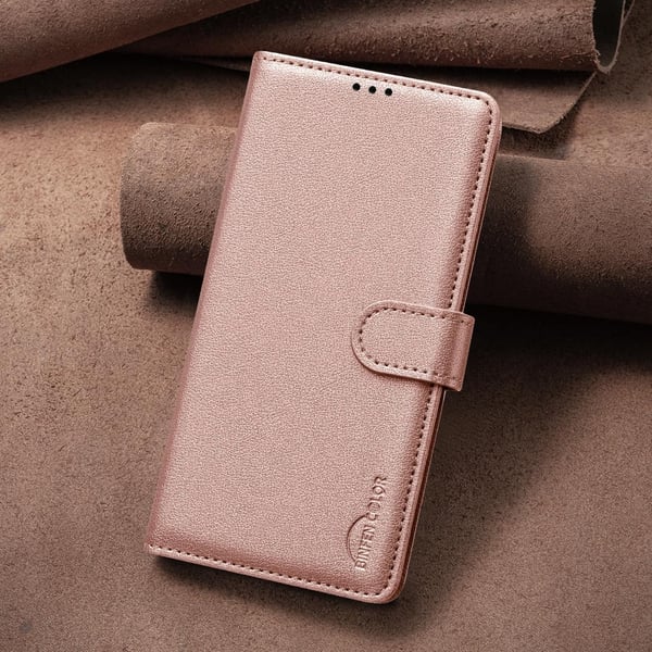 BINFEN iPhone 17 Pro Max Fodral RFID Läder Roséguld