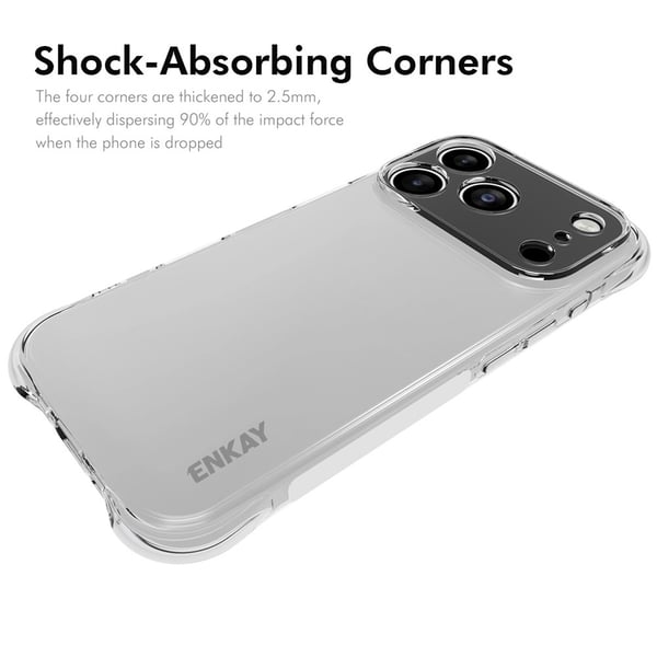 ENKAY iPhone 17 Pro Max Skal Shockproof TPU Transparent