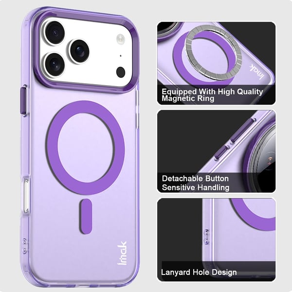 IMAK iPhone 17 Pro Max Skal MagSafe Anti Drop Lila
