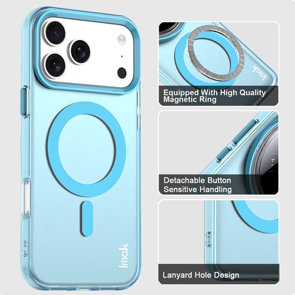 IMAK iPhone 17 Pro Max Skal MagSafe Anti Drop Blå