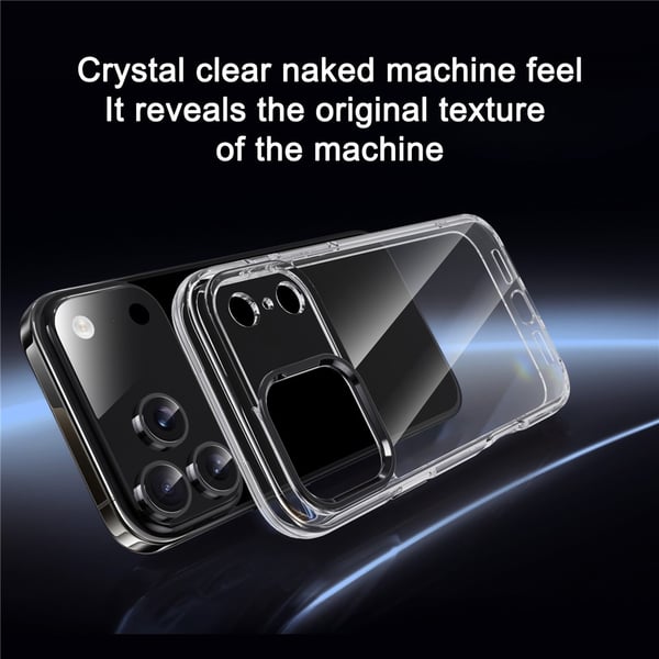 IPAKY iPhone 17 Pro Max Skal Shockproof Transparent / Svart