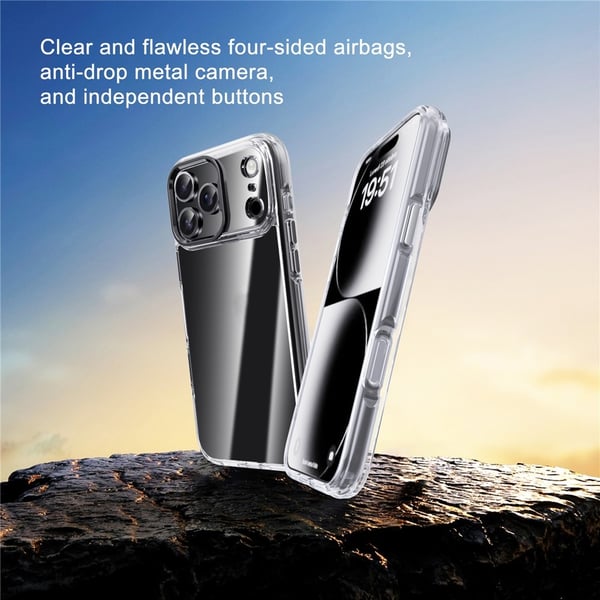 IPAKY iPhone 17 Pro Max Skal Shockproof Transparent / Silver