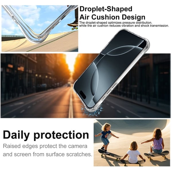 IMAK iPhone 17 Pro Max Skal TPU Shockproof Airbag Transparent