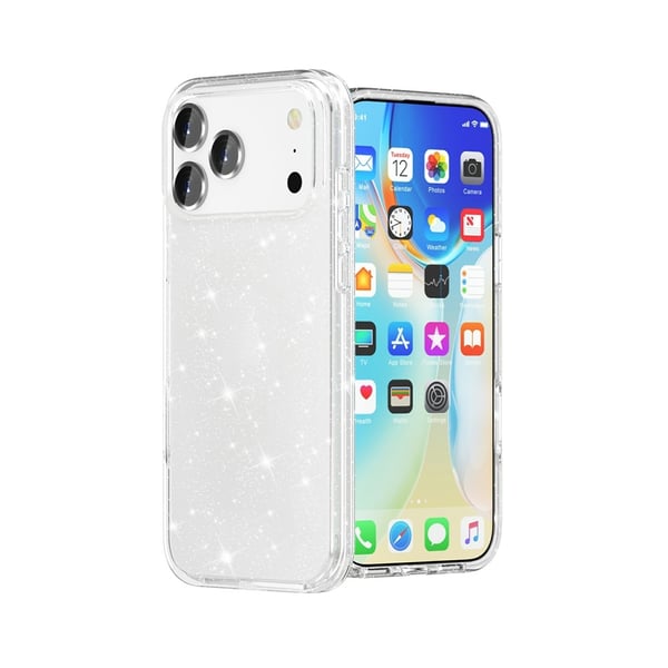 iPhone 17 Pro Max Skal Glitter Transparent