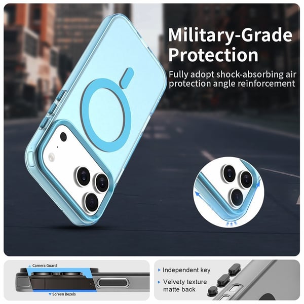 iPhone 17 Pro Max Skal MagSafe Hybrid Blå