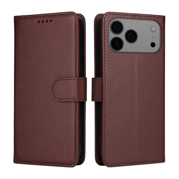 iPhone 17 Pro Max Fodral RFID Läder Brun