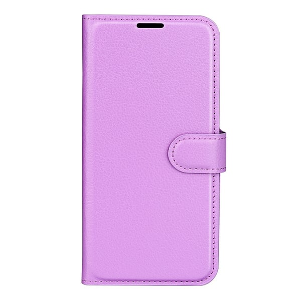 iPhone 17 Pro Max Fodral Litchi Läder Lila