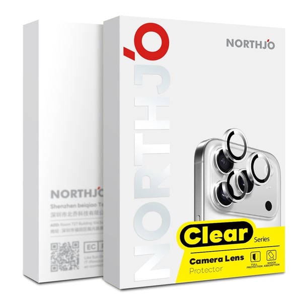 NORTHJO iPhone 17 Pro Max / 17 Pro Linsskydd Härdat Glas