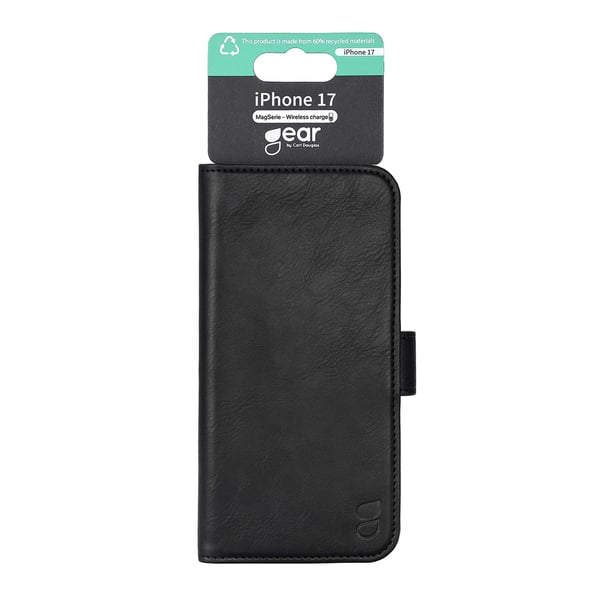 Gear iPhone 17 Fodral MagSafe Läder Svart