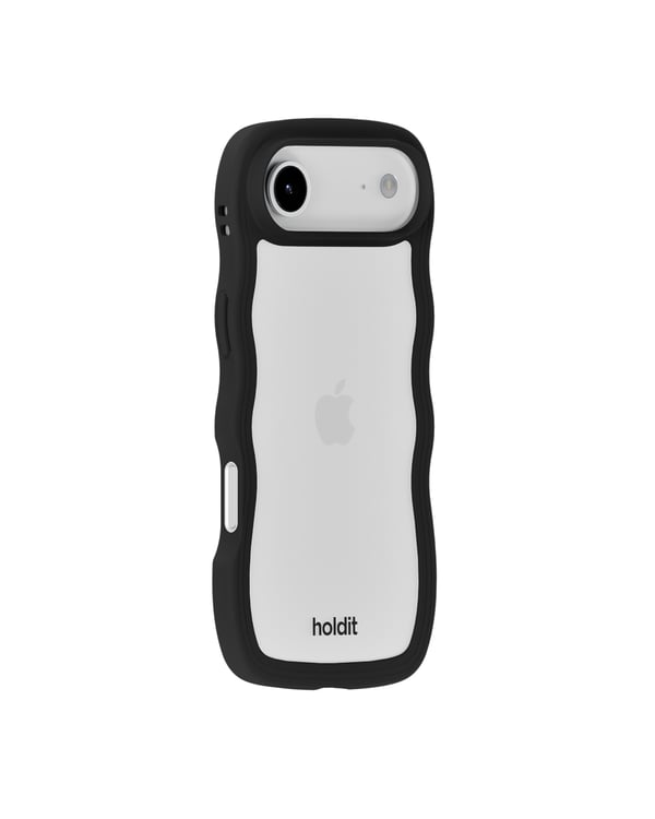holdit iPhone Air Mobilskal Wavy Black/Transparent