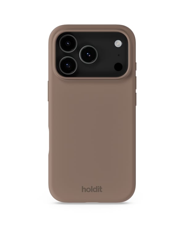 holdit iPhone 17 Pro Mobilskal Silikon Mocha Brown