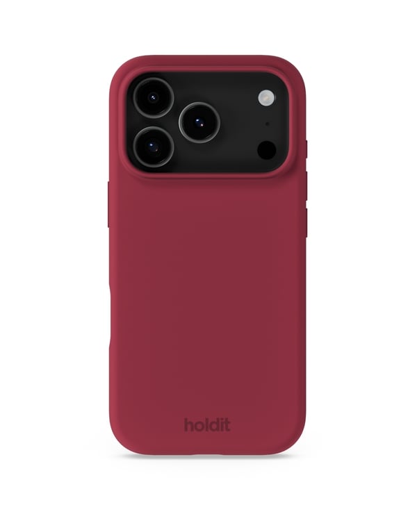 holdit iPhone 17 Pro Max Mobilskal Silikon Red Velvet