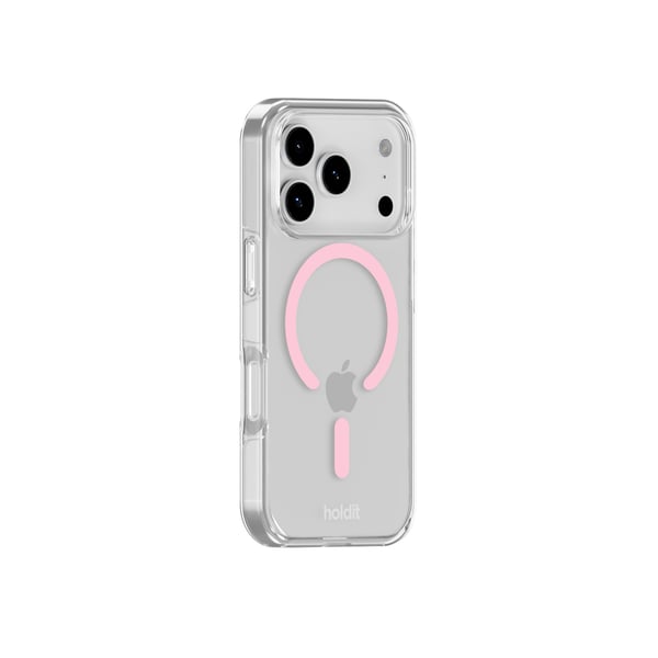 holdit iPhone 17 Pro MagSafe Mobilskal Pink/Transparent