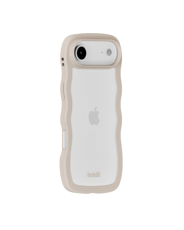 holdit iPhone Air Mobilskal Wavy Light Beige/Transparent