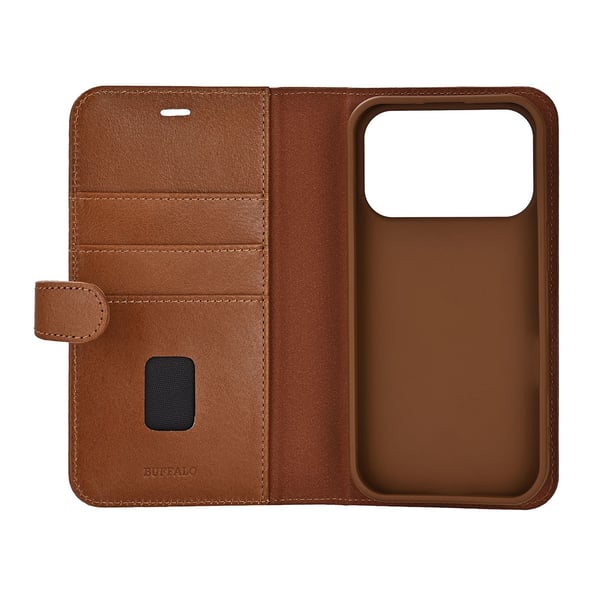 Buffalo iPhone 17 Pro Fodral MagSafe 2in1 Äkta Läder Brun