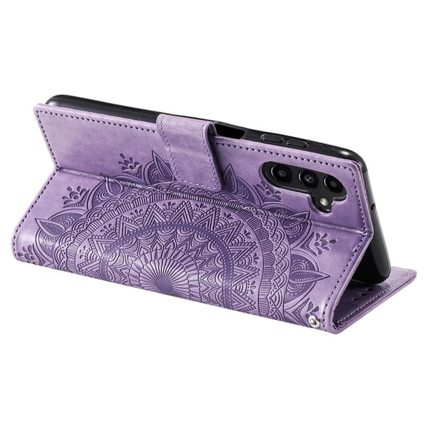 Samsung Galaxy S25 FE Fodral Mandala Läder Lila
