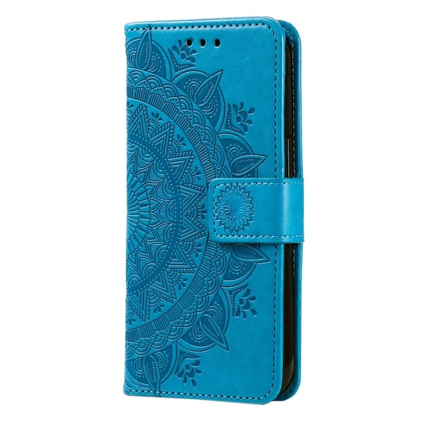 Samsung Galaxy A07 Fodral Mandala Läder Blå