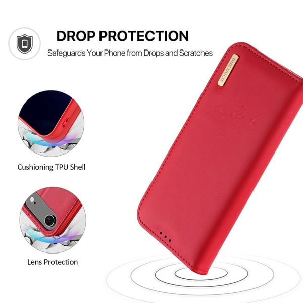 DUX DUCIS iPhone Air Fodral HIVO Äkta Läder Röd