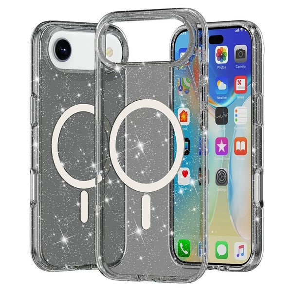 iPhone Air Skal MagSafe Glitter Svart
