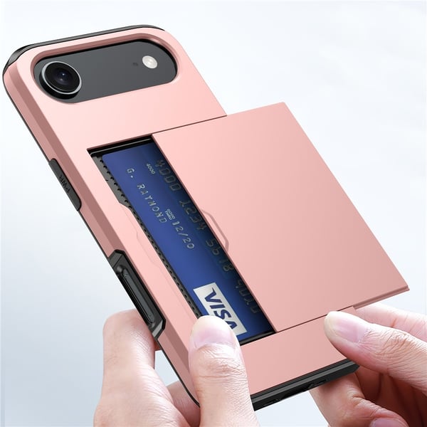 iPhone Air Skal Hybrid Med Kortfack Guld
