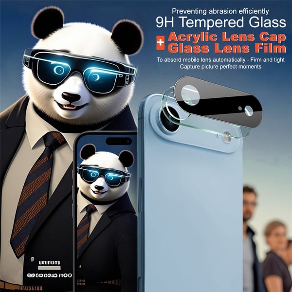 IMAK iPhone Air Linsskydd Härdat Glas Svart
