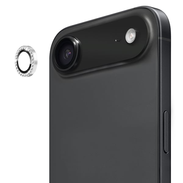 ENKAY iPhone Air Linsskydd Strass Silver