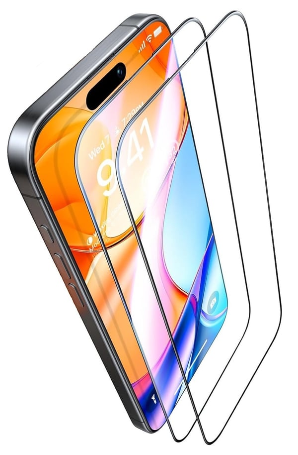 2-Pack iPhone 17 Pro Max Heltäckande Skärmskydd i Härdat Glas
