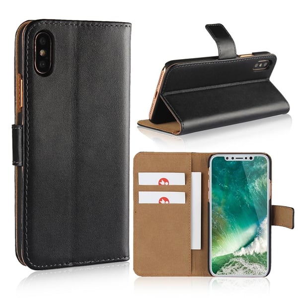 iPhone X/Xs - Fodral I Äkta Läder  - Välj Färg!