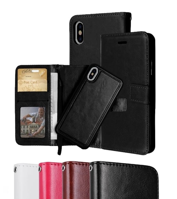 iPhone X/Xs - Fodral / Magnet Skal 2 in 1 - Brun