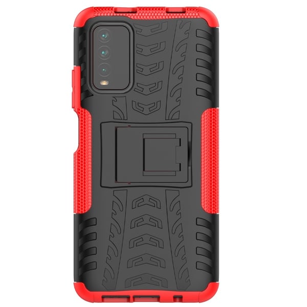 Xiaomi Redmi 9T - Ultimata Stöttåliga Skalet med Stöd - Röd
